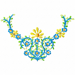 Flowers And Tree Embroidery Design 8